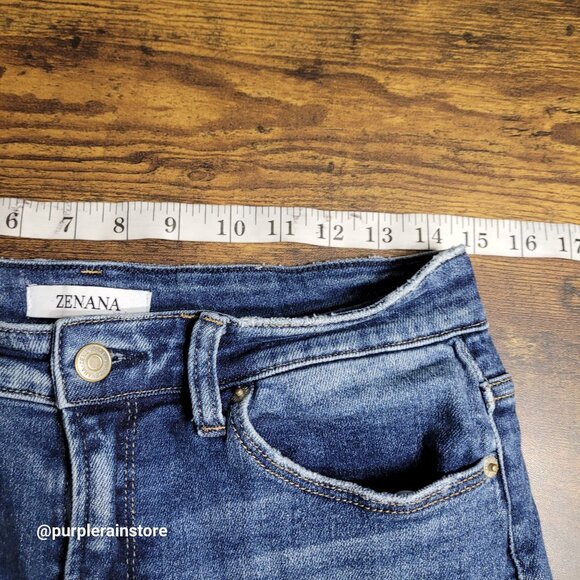 Zenana Jeans Size 29 High Rise Skinny Medium Light Wash Stretch Denim - Picture 6 of 12